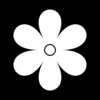 Flower white color icon . vector