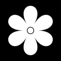 Flower white color icon . vector