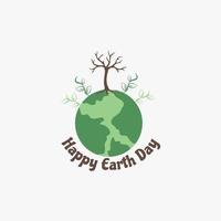 Happy Earth Day Logo vector