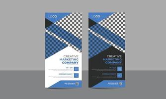 Modern Dl flyer or rack card design vector template for your business