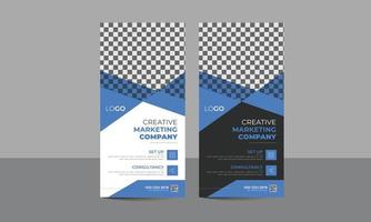 Modern and Creative Business Dl flyer or rack card design vector template