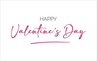 Valentines Day calligraphy concept. Happy valentines day banner. vector