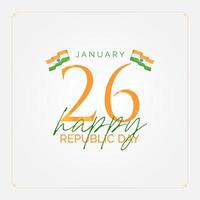 Indian republic day 26 january. Happy indian republic day concept with indian flags. vector