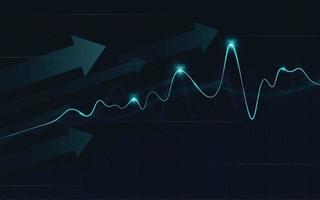 Financial stock market graph on stock market investment trading, Bullish point, Bearish point. trend of graph for business idea and all art work design. vector illustration.