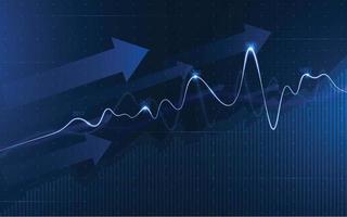 Financial stock market graph on stock market investment trading, Bullish point, Bearish point. trend of graph for business idea and all art work design. vector illustration.