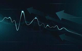 Financial stock market graph on stock market investment trading, Bullish point, Bearish point. trend of graph for business idea and all art work design. vector illustration.