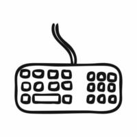 teclado de computadora de fideos. icono de vectores dispositivo de entrada para laptop.