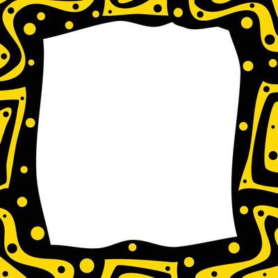 Yellow and Black Dot Stripe Template Banner.