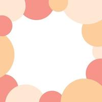 banner de plantilla de tema de naturaleza vintage. marfil, rosa salmón, fondo naranja. vector