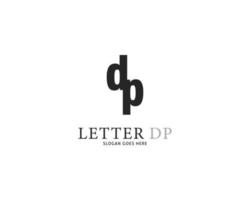 diseño de plantilla de logotipo de letra inicial dp vector