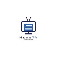 Media and TV News Vector Logo Icon Design Template Elements