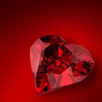 glowing diamond heart illustration photo