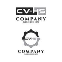 Set of Initial Letter CVHS Icon Vector Logo Template Illustration Design