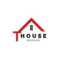 Initial letter T house icon logo design inspiration vector