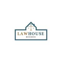 Law house icon logo design inspiration vector