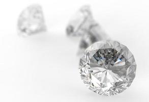 Diamonds isolated on white 3d model photo