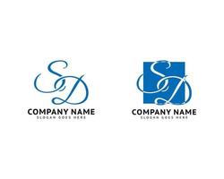 Set of Initial Letter SD Logo Template Design vector