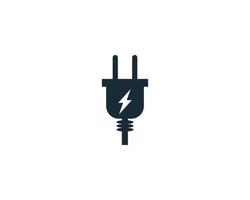 Electric Connection Wire Icon Vector Logo Template Illustration Design