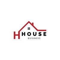 Initial letter H house icon logo design inspiration vector