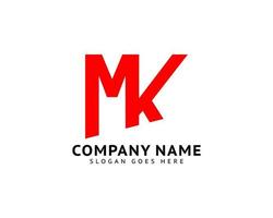 Initial Letter MK Logo Template Design vector