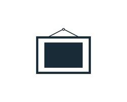 Blank Frame Hanging for your Photo Icon Vector Logo Template Illustration Design