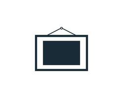 Blank Frame Hanging for your Photo Icon Vector Logo Template Illustration Design