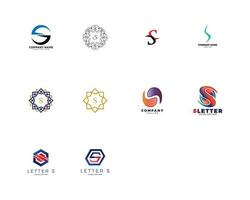 Set of Initial Letter S Logo Template Design vector