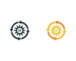 UV Light Circle Rotate Arrow Icon Design Template Elements vector