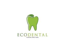 Nature Dental Leaf Logo Vector Icon Illustration