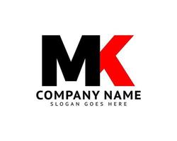 Initial Letter MK Logo Template Design vector