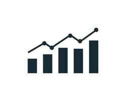 elementos de plantilla de diseño de icono de estadística de finanzas gráficas de información vector