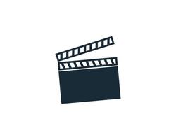 Movie Clapper Board Icon Vector Logo Template Illustration Design