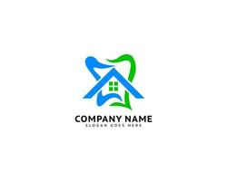 Dental House Logo Template Design Vector