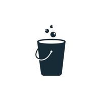 Bucket Water Icon Design Template Elements vector