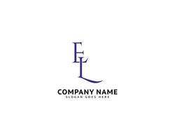 Initial Letter EL Logo Template Design vector