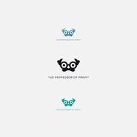 simple head doctor logo eyeglasses modern vector