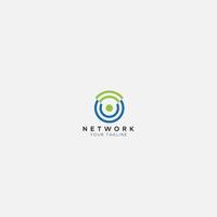human networking logo modern solution vector