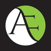 AF logo design vector illustration template. Creative A F letters monogram icon.