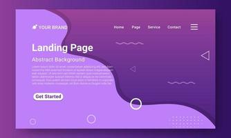 Landing Page Website Template Vector. Abstract colorful gradient. Design for website and mobile, Business Interface, Landing Web Page. vector