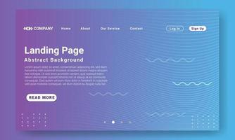 Simple Landing Page Website Template. Modern purple gradient geometric background with dynamic shapes, wave and geometric element. Design for website and mobile website development. vector