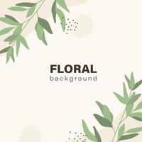 Hand drawn floral background. Vector template