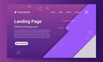 Landing Page Website Template Vector. Abstract colorful gradient. Design for website and mobile, Business Interface, Landing Web Page. vector