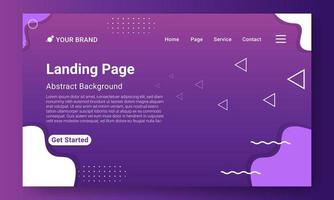 Landing Page Website Template Vector. Abstract colorful gradient. Design for website and mobile, Business Interface, Landing Web Page. vector