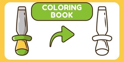 lindo cincel dibujos animados dibujados a mano doodle libro para colorear para niños vector