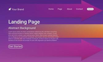 Landing Page Website Template Vector. Abstract colorful gradient. Design for website and mobile, Business Interface, Landing Web Page. vector