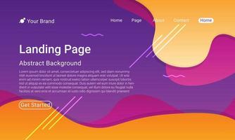 Landing Page Website Template Vector. Abstract colorful gradient. Design for website and mobile, Business Interface, Landing Web Page. vector