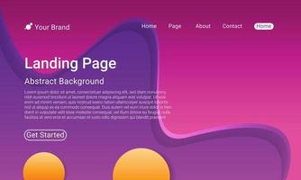 Landing Page Website Template Vector. Abstract colorful gradient. Design for website and mobile, Business Interface, Landing Web Page. vector