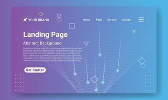 Modern Landing Page Website Template. Modern Blue gradient geometric background with dynamic shapes, wave and geometric element. Design for website and mobile website development. vector