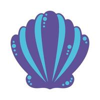 Vector image of seashell. Logo symbol. Element of underwater flora and fauna, hand-drawn.