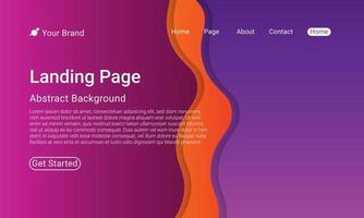 Landing Page Website Template Vector. Abstract colorful gradient. Design for website and mobile, Business Interface, Landing Web Page. vector